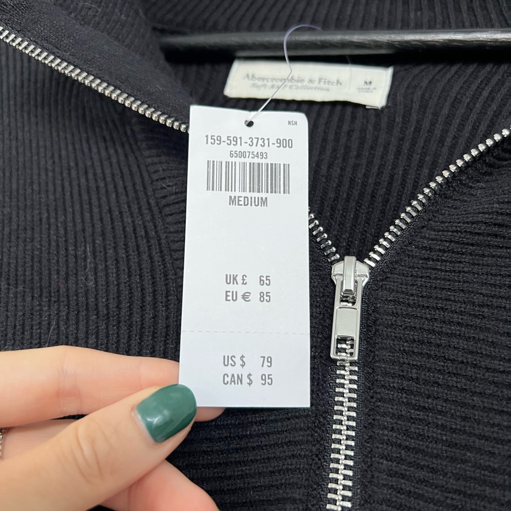 Abercrombie Sweater Dress with half Zip - Size M